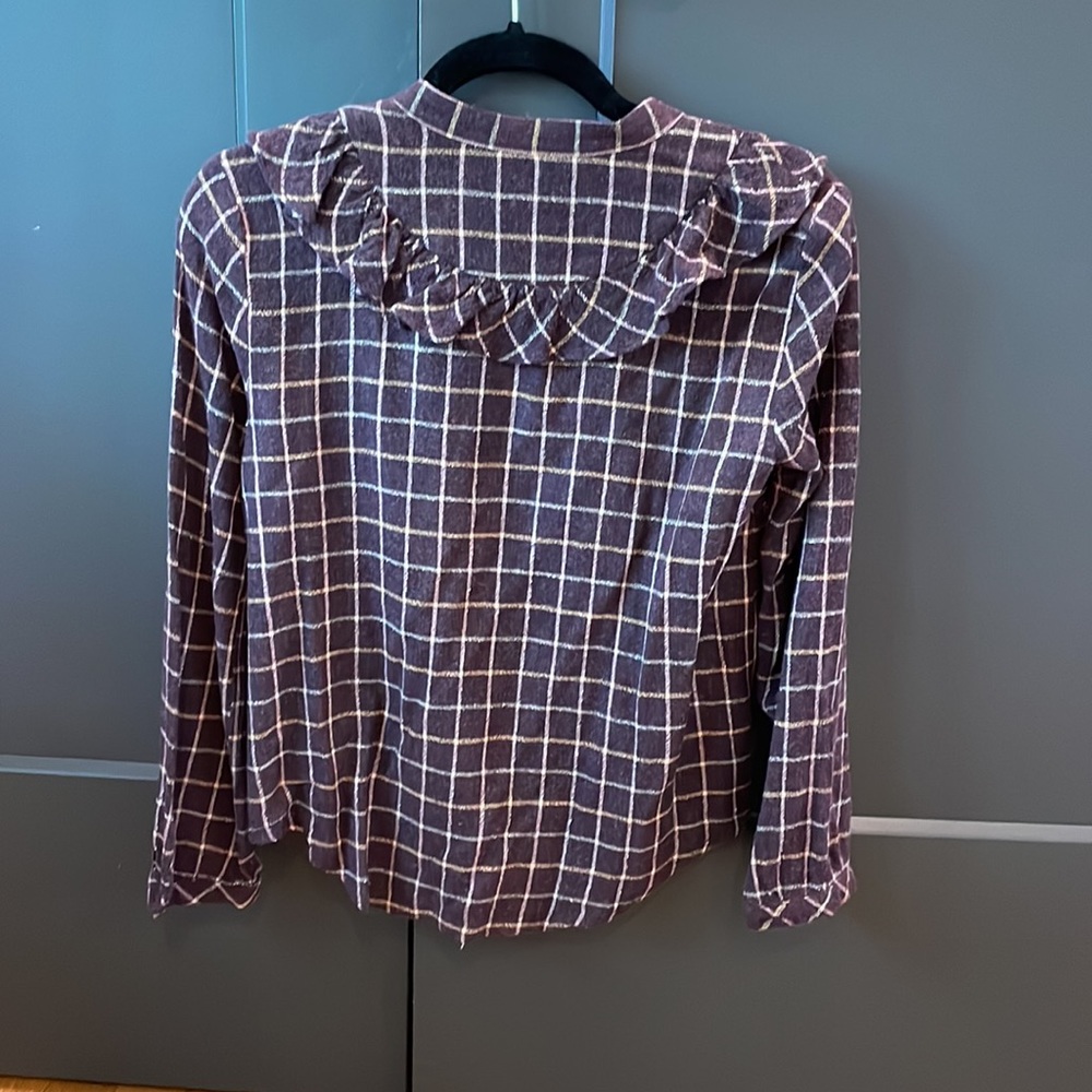 Madewell Ruffle Front Flannel - Picture 2 of 2